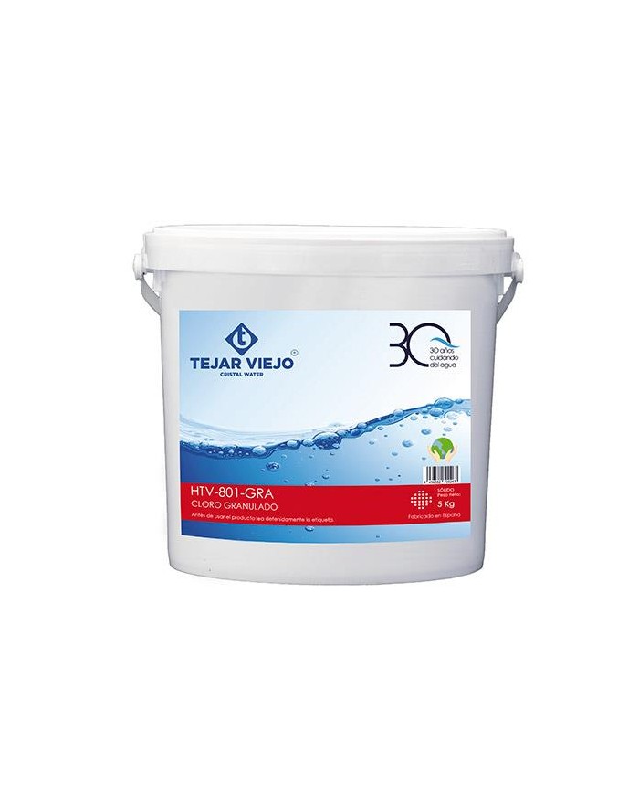 Bote cloro granulado de 5 kg. HTV-801-GRA Tejar Viejo