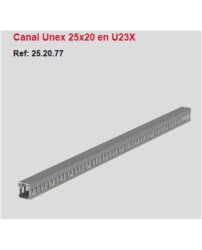 Mt. canal PVC de 25 x 20 gris. 252077