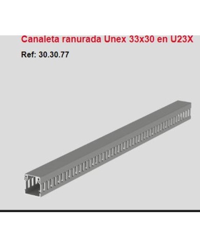 Mt. canal PVC de 33 x 30 gris. 303077