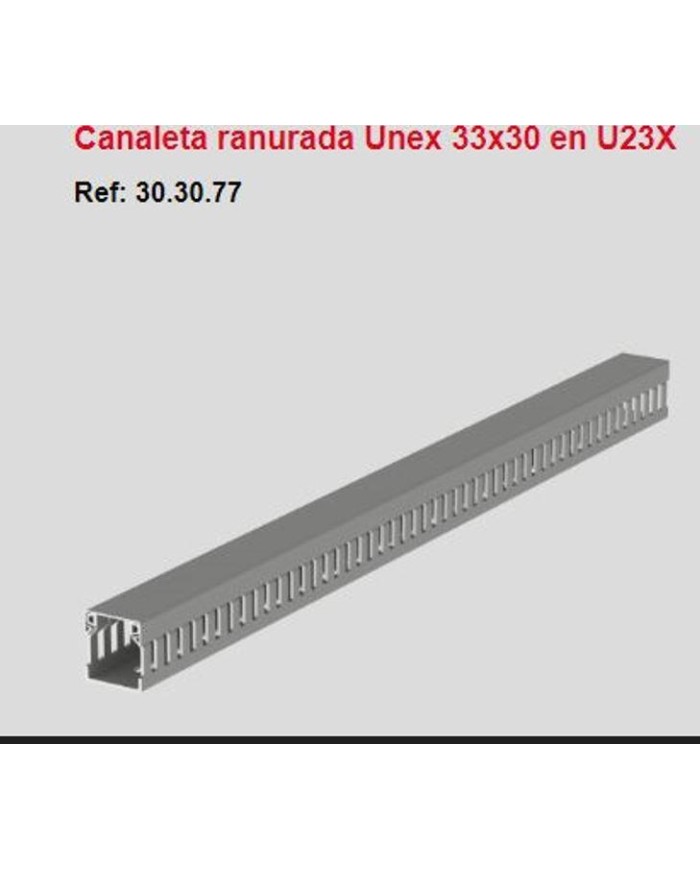 Mt. canal PVC de 33 x 30 gris. 303077 Mt. canal PVC de 33 x 30 gris. 303077