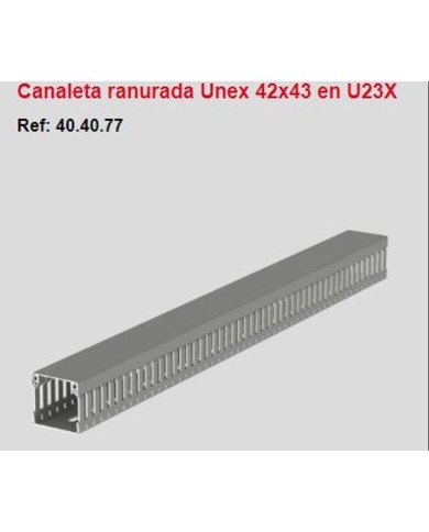 Mt. canal PVC de 42 x 43 gris. 404077