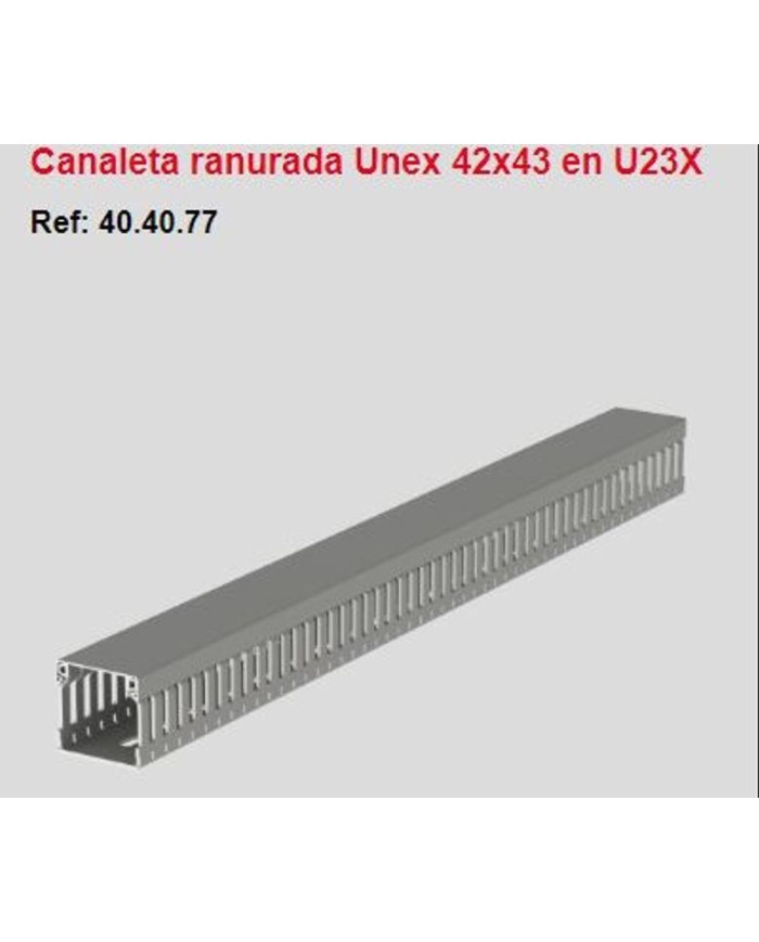 Mt. canal PVC de 42 x 43 gris. 404077