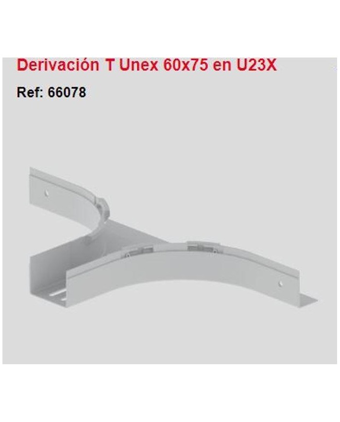 Te derivación T60 x 75 gris. 66078