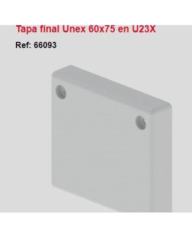 Tapa final PVC 60 x 75 gris. 66093 Tapa final PVC 60 x 75 gris. 66093
