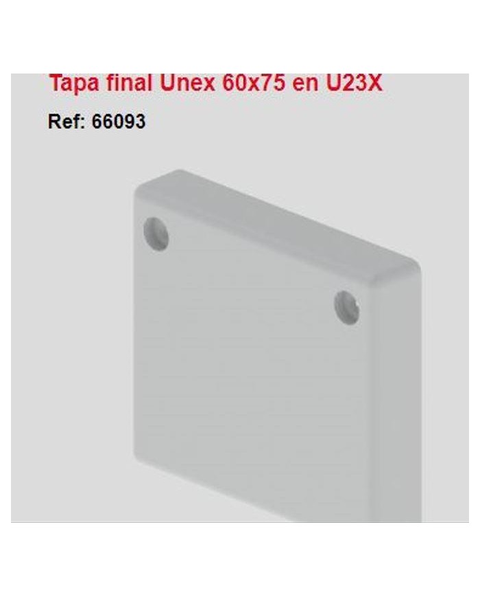 Tapa final PVC 60 x 75 gris. 66093 Tapa final PVC 60 x 75 gris. 66093