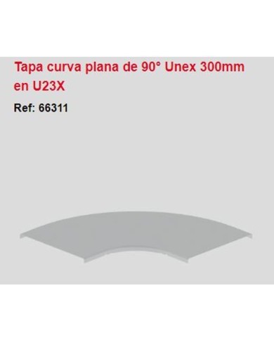 Tapa curva plana PVC 300 gris. 66311