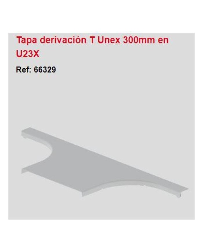 Tapa derivación T300 gris. 66329