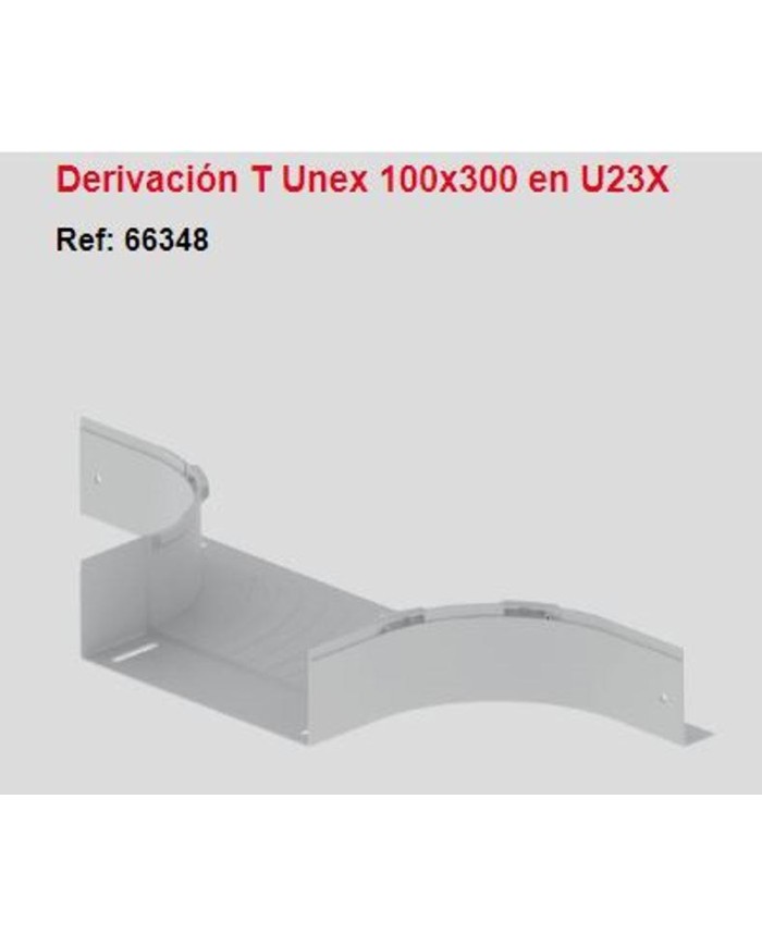Te derivación T100 x 300 gris. 66348