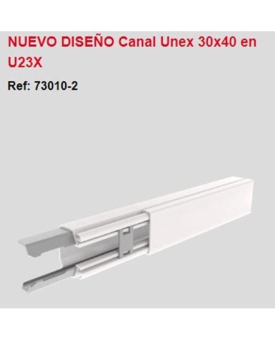 Mt. canal PVC de 30 x 40 blanco. 730102