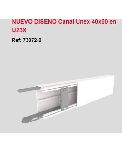 Mt. canal PVC de 40 x 90 blanco. 730722