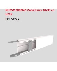 Mt. canal PVC de 40 x 90 blanco. 730722