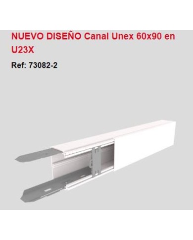 Mt. canal PVC de 60 x 90 blanco. 730822