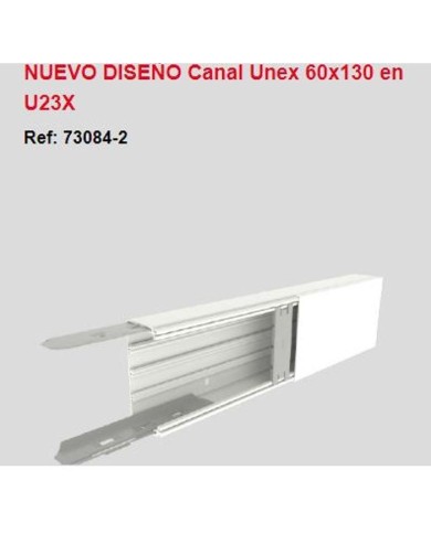 Mt. canal PVC de 60 x 130 blanco. 730842