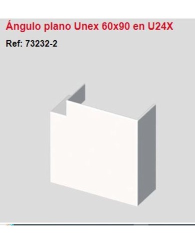 Ángulo plano PVC 60 x 90 blanco. 732322