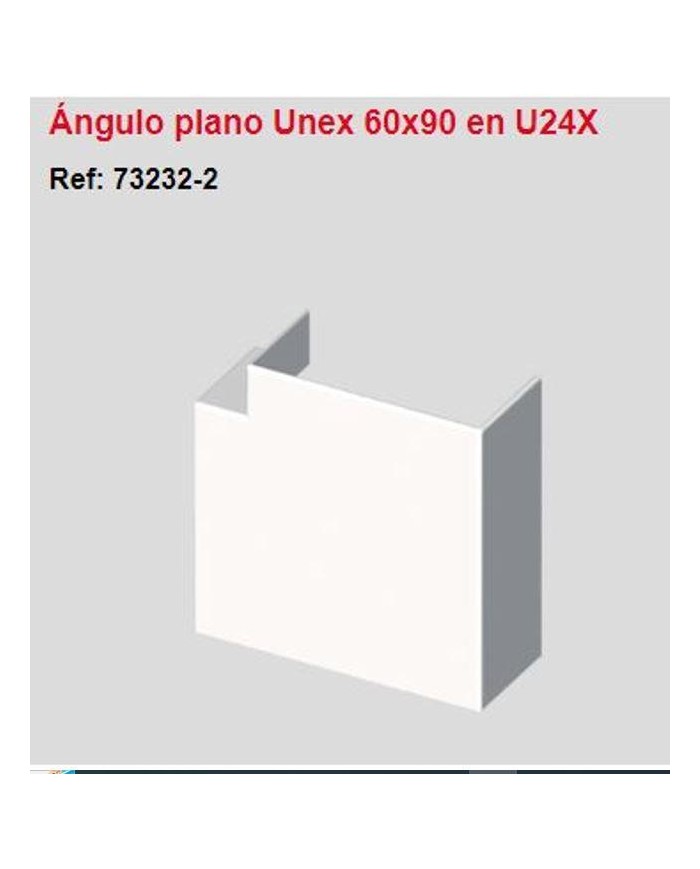 Ángulo plano PVC 60 x 90 blanco. 732322