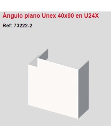Ángulo plano PVC 40 x 90 blanco. 732222