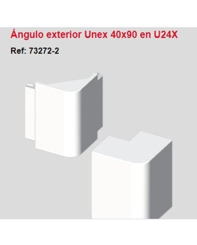 Ángulo exterior PVC 40 x 90 blanco. 732722