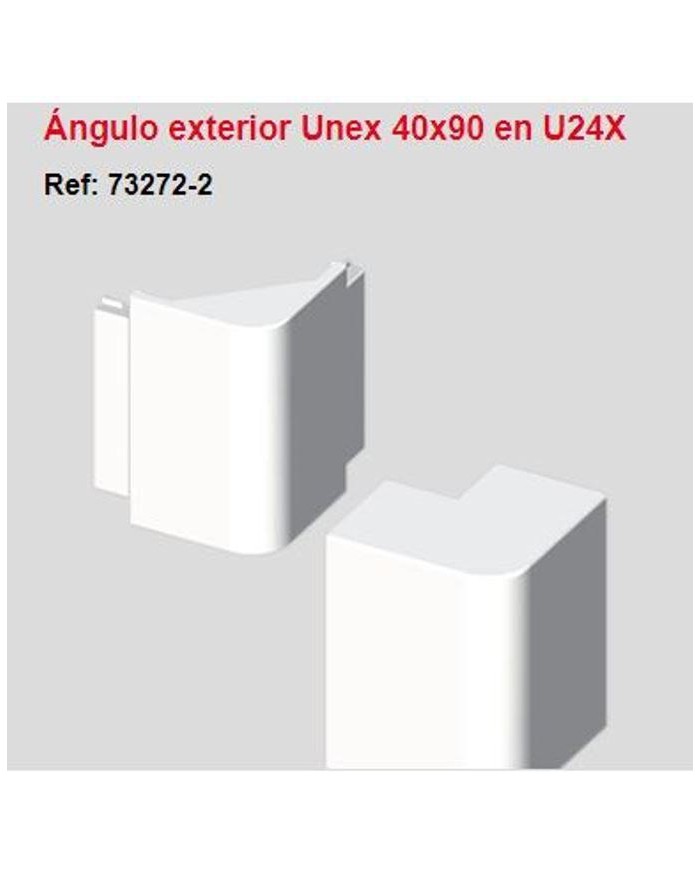 Ángulo exterior PVC 40 x 90 blanco. 732722