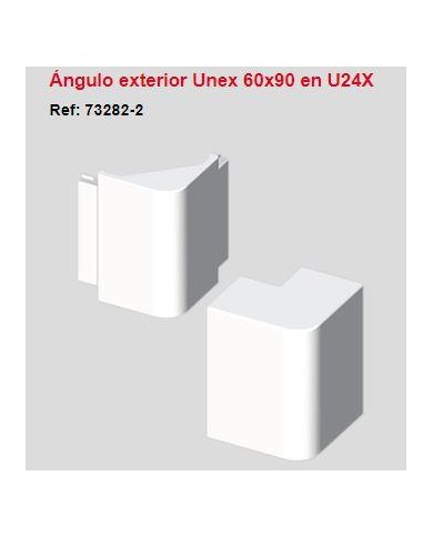 Ángulo exterior PVC 60 x 90 blanco. 732822