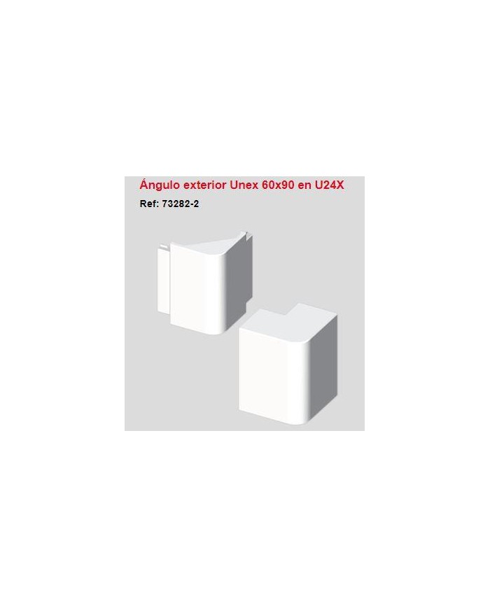 Ángulo exterior PVC 60 x 90 blanco. 732822