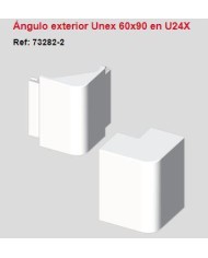 Ángulo plano PVC 60 x 90 blanco. 732322