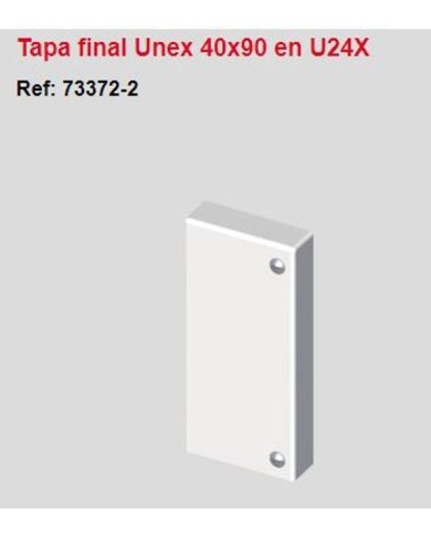 Tapa final PVC 40 x 90 blanca. 733722