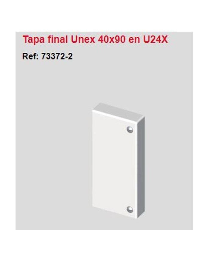 Tapa final PVC 40 x 90 blanca. 733722