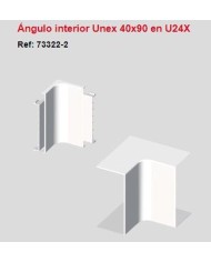Ángulo interior PVC 40 X 90 blanco. 733222