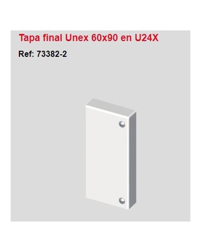 Tapa final PVC 60x90 blanca. 733822