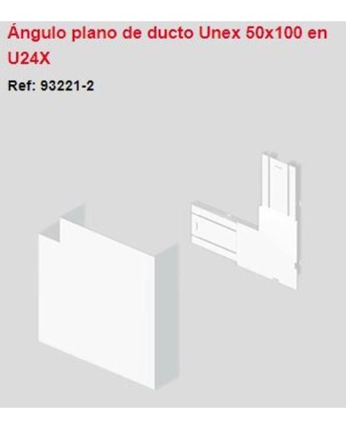 Ángulo plano PVC 50 x 100 blanco. 932212