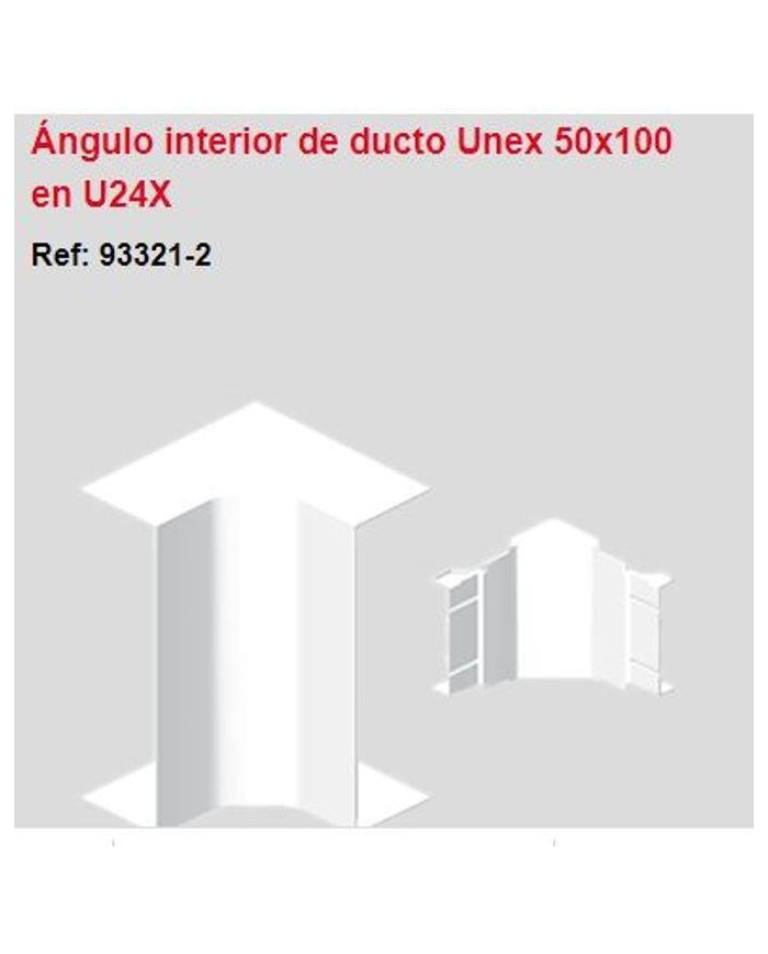 Ángulo interior PVC 50 X 100 blanco. 933212