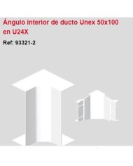 Ángulo exterior PVC 50 x 100 blanco. 932712
