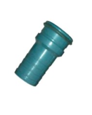 Racor enlace para manguera ø 38, rosca 11/2". ABS blanco