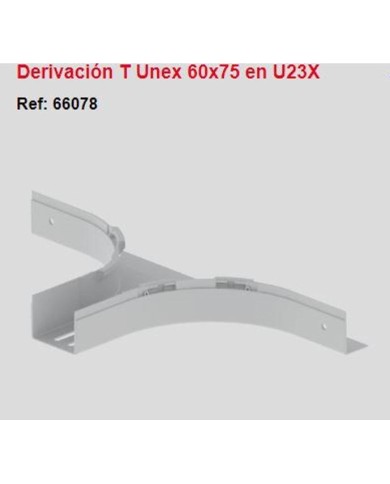 Te derivación T60 x 75 gris. 66078