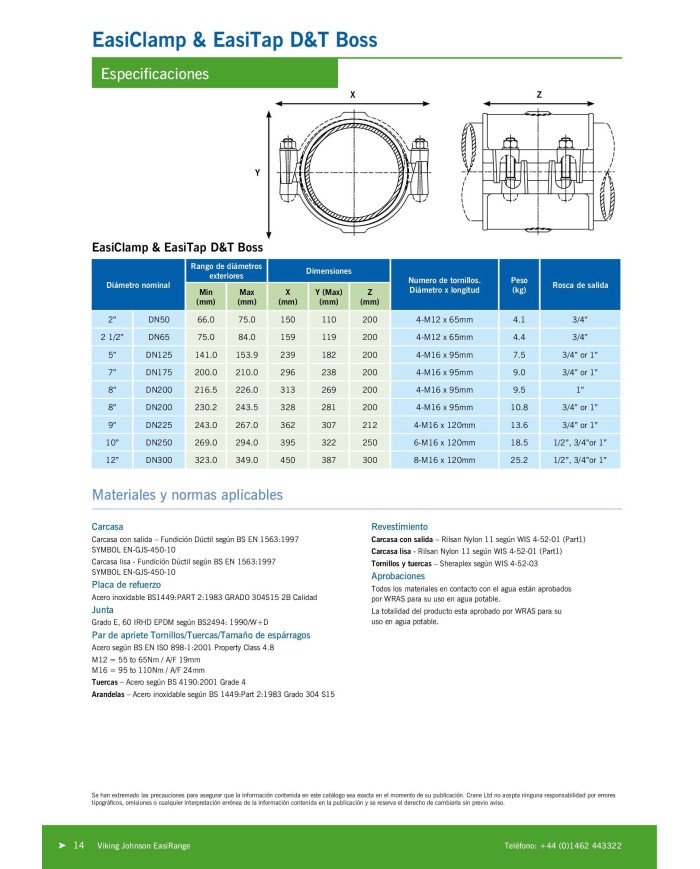 Banda reparación Easiclamp DN250 tolerancia 269-294 PN16