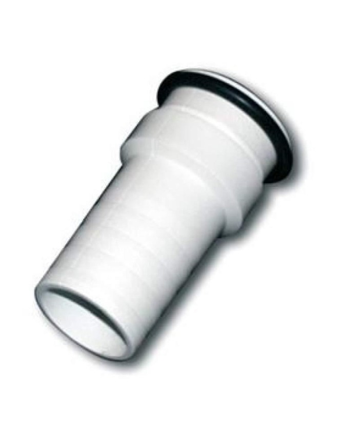 Racor junta tórica despl. ø 38 para acoplar a boquilla o a la toma del Skimer. Boca pequeña. 