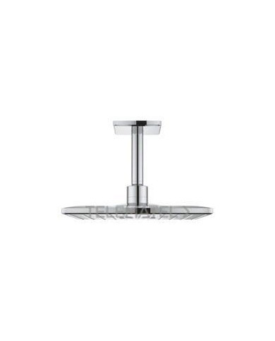 Grohe. Conjunto de ducha de techo cuadrado cromo con brazo Rainshower smartactive 2-jet ducha mural 310