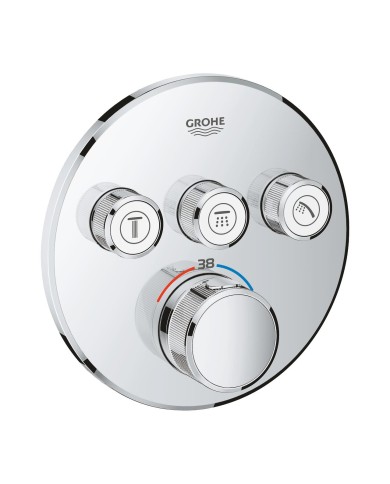 Grohe. Grohtherm SmartControl. Termostato empotrado con 3 llaves. Sólo parte exterior