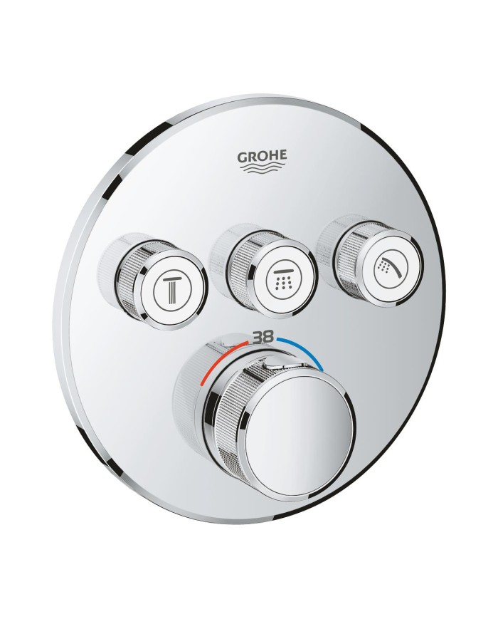 Grohe. Grohtherm SmartControl. Termostato empotrado con 3 llaves. Sólo parte exterior