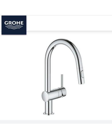Grohe. Monomando fregadero Minta cromo 1/2" con caño extraible. Grohe. Monomando fregadero Minta cromo 1/2" con caño extraible.