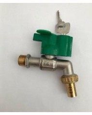 Grifo esfera de 1/2"-3/4" inox con llave