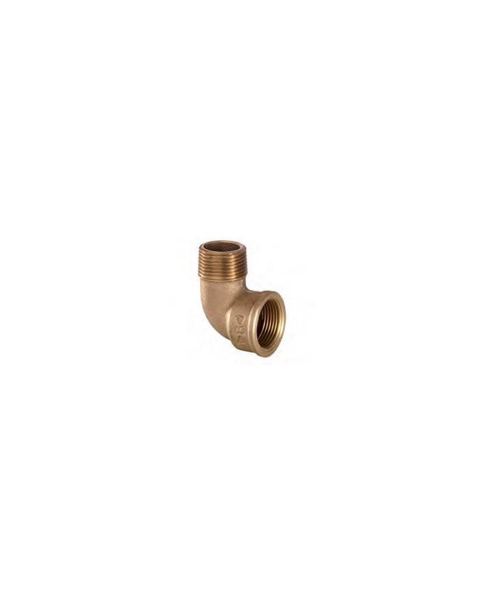 Codo bronce de 1/2" M/H