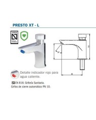 Presto. Grifo temporizado lavabo mezclador 3000